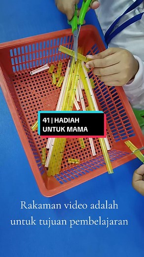 Aktiviti Hadiah Utk Mama: Cara Membuat Rantai dan Gelang Straw