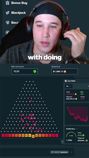 Non Stop Spamming $15 Plinko Balls On High Risk..