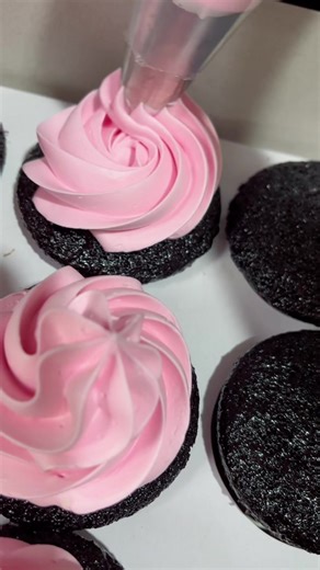 Delicious Pink Frosting for Chocolate Cupcakes
