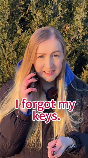 I forgot to bring my keys. English situational dialogue learning.#英语口语 #零基础英语 #英语学习 #每日英语 #英语