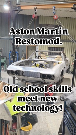 Old school metal shaping skills meet modern technology in our design and build process. Excited to see this one take shape! #astonmartin #astondbs #restomod #retropowercars | Retropower
