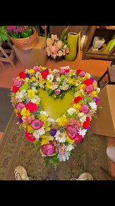 Heart wreath !❤️‍🩹 #funeral #funeral #funeralflowers #heartfelt #Heartfelt ❤️‍🩹 | Buds and Bygones Flower Shops