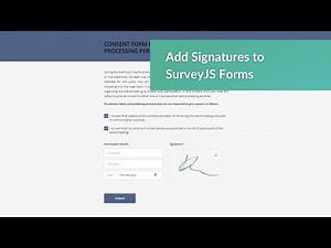 How to Add a Signature to your SurveyJS Forms | Non-cloud Form Builder for Enterprises