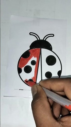 How to Draw and Color a Cute Ladybug 🐞 |Easy Drawing for KidsBeautiful Ladybug Painting Step by Step