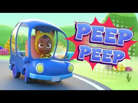Peep Peep Song 🚗 Vehicle Sounds Song for Kids | Learn Cars, Bicycle, Train & Airplane - Super kids