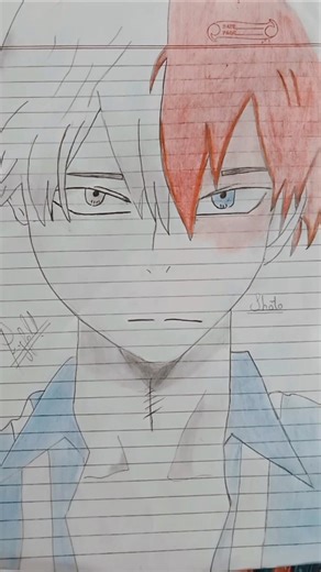 Shoto todoroki drawing #art #drawing #animatry #anime #myheroacademia