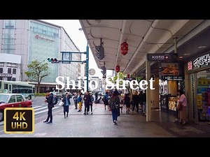 京都の四条通りを散歩 Walk on Shijo Street in Kyoto【4K】【April 2019】