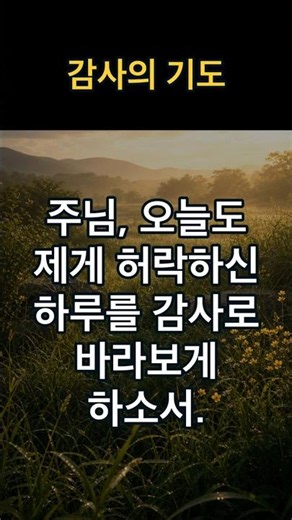 하루를 바꾸는 감사 기도, 함께 해요 #기도예문 #대표기도문모음 #기도문모음
