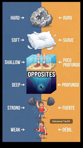 Opposites in English & Spanish 🧠 Master them! 🇺🇸🇪🇸 Visual English | Essential Vocabulary