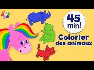 Coloriage pour enfants | Colorier des animaux | Le cheval arc-en-ciel | BabyFirst