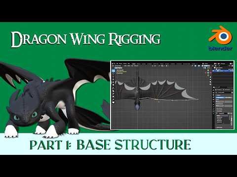 Dragon Wing Rigging | Part 1 - Base Structure | Blender 3D Tutorial