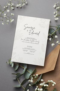 Rustic Farmhouse Wedding Invitation, Editable Template, 5" X 7", Invite Only, Earthy, Neutral, Botanical Template - Etsy