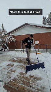 Easiest way to shovel snow is with a double wide shovel. This can push 4' of snow at a time, it makes snow removal quick & easy. #snow #snowscrapers #snowremovallife #snowremoval #snowclearing #winter #winterproject #landscaping #landlordproblems #homerink #homeprojects #diyprojects #diytips #diyreno #diyrenotip #diyprojectideas #tools #toolmaker #tooltip | Meyers.makes
