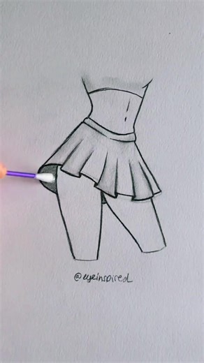 How to draw a skirt ✍ #art #artwork #draw #drawing #sketch #paint #howto #tutorial #diy #fashion