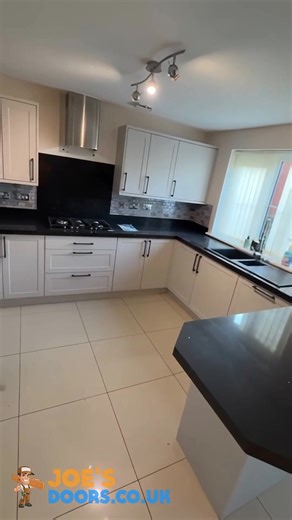 2.3K views | Black Sparkle Overlays Transform A Cosy U Shaped Kitchen...
