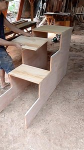 2.3M views · 10K reactions | Installing wooden steps of of the double deck bedframe stair #fbreels #stairsteps #stairdesign #furnituremaker | Manny Gildo | Facebook