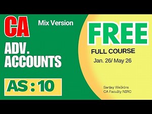 📢L- 77: Acc. Stds. Free Advanced Accounting CA Inter - AS - 10 Complete #cainter #advancedaccounts