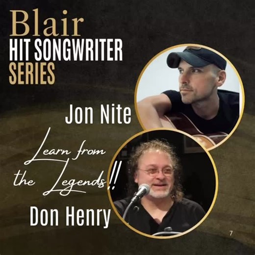🎼 SONGS THAT LAST Jon Nite Don Henry Jon Nite — 18 #1 songs!!, 30 Billboard Hits, Billions of Streams in Multiple Genres • CMA, ACM Award-winning, Grammy-nominated writer!! Writer of the 8x-platinum “I Hope” (And BHSS alum!) Don Henry — Legendary “writer’s writer” Grammy / ACM / CMA Song of the Year Winner. “Where’ve You Been?” Craft. Longevity. Storytelling at the highest level. Part of 15 weeks of BHSS beginning Jan 8th (TOMORROW!), with pricing that keeps this kind of access possible. 🎶 Cri