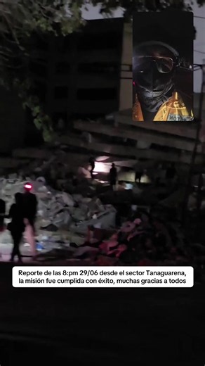 Reporte de las 8:pm 29/06 desde el sector Tanaguarena, la misión fue cumplida con éxito, muchas gracias a todos #busca #rescate #venezuela #laguaira #urgentemente
