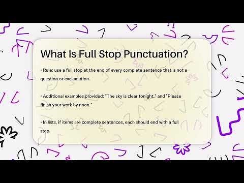 What Is Full Stop Punctuation? - The Language Library