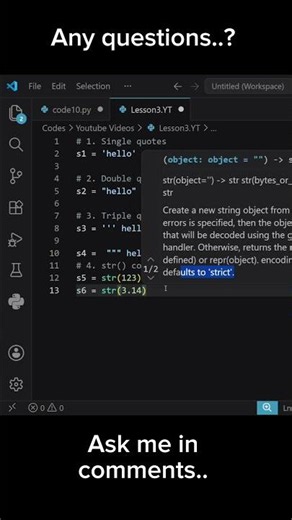 What is string and how it works in python....