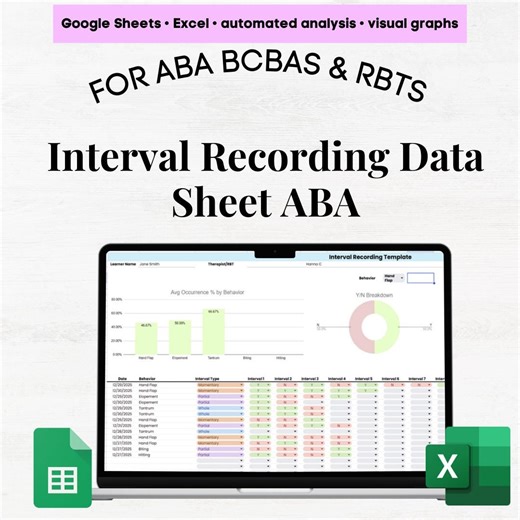 Interval Recording Data Sheet, Interval Recording ABA, Whole, Partial, and Momentary Interval Recording Form, Interval Reporting ABA - Etsy Australia