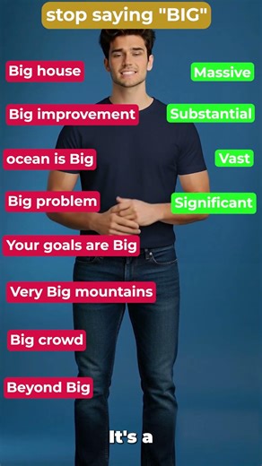 Stop Saying "BIG"! ❌ Sound Like a Native Speaker (Day 4/100)