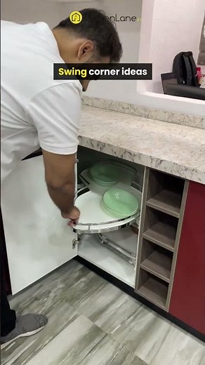 Side Corner Design Idea Part 1 | Swing Corner for Modular Kitchen | Smart Kitchen Space Utilization
