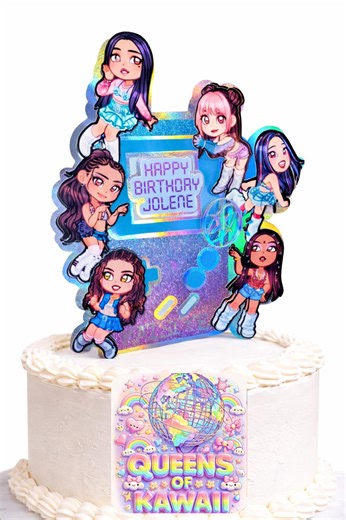 Katseye Gameboy Cake Topper - Kawaii Holographic Rainbow Cute - Etsy