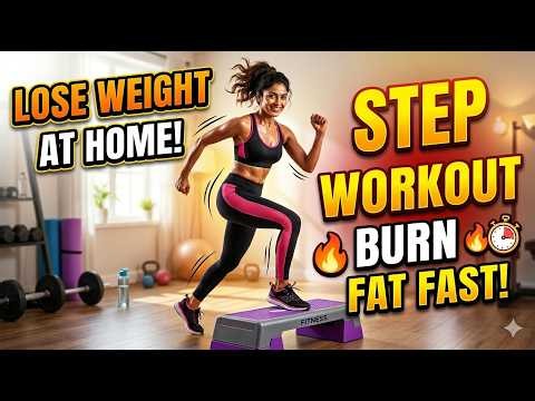 Lose Weight at Home! 🔥 Best 15-Min Step Workout to Burn Fat Fast (No Equipment Needed)