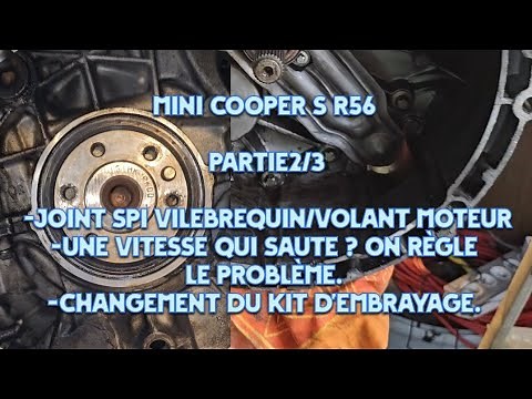 Comment changer le kit d'embrayage sur une mini cooper ? joint spi volant moteur. [ partie2/3 ]