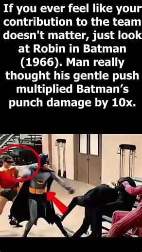 If you ever feel like your contribution to the team doesn't matter, watch Robin in Batman 1966