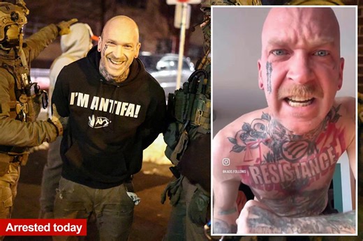 Tattooed Antifa madman busted in Minneapolis after calling for ‘murder’ of ICE agents
