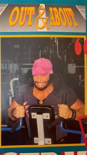 Vintage WCW Magazine with Macho Man Randy Savage #wcw #prowrestling #workingout