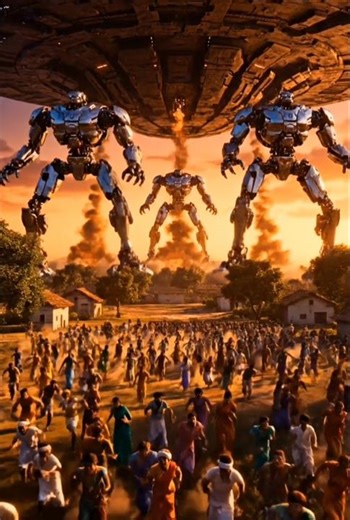 “GAO PE KIYA ROBOT HAMLA… Hulk Badmash Ne Kya Kiya?” 😱 #ai #hulk