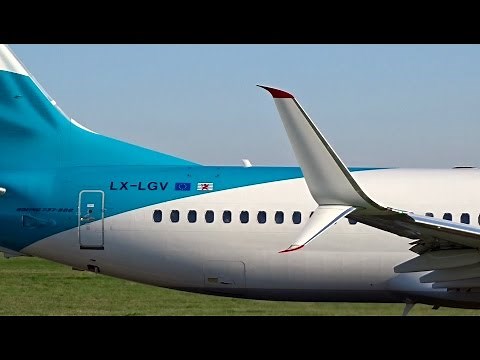 LUXAIR Boeing 737-800 · Split-Scimitar Winglets | LX-LGU + LX-LGV | Luxembourg Findel Airport