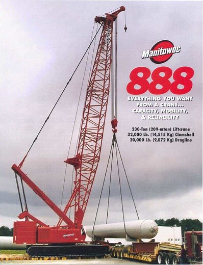 Manitowoc 888 Load Chart PDF | Specs, Capacity & Download