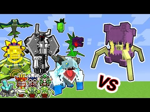 Mutant Shulker Vs. Mowzie's Mobs Monsters in Minecraft