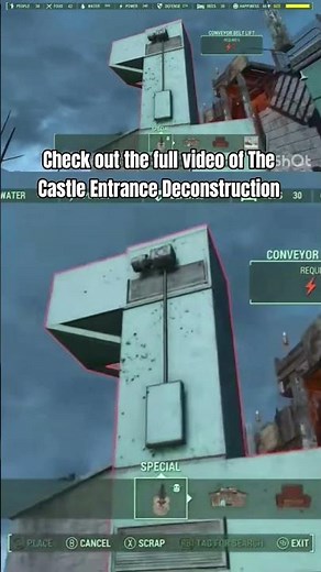 The Castle Entrance Deconstruction no mods Fallout 4 Settlement #settlementbuilding #tutorial