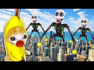 E.L.B.E.R.R ROBOTS ATTACK THE CITY 😱🐱 Baby Banana Cat Compilation | Happy Cat Crying MEME 😿