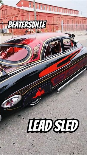 😵 INSANE Custom Built 1950 Mercury Lead Sled‼️ Beatersville Rat Rod Car Show #paint #classiccars
