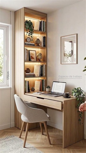 ¡Transforma cualquier Rincón en tu Oficina ideal sin perder Espacio! #shorts #homeoffice #diseño