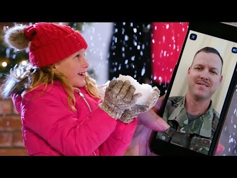 Military Kids Get a Christmas Surprise While Dad is Away