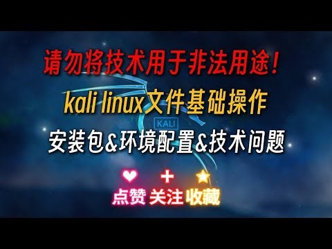 黑客必备工具kali linux全套渗透测试教程【三】 kali linux文件操作基础#黑客 #黑客技术 #网络安全 #kali #渗透测试