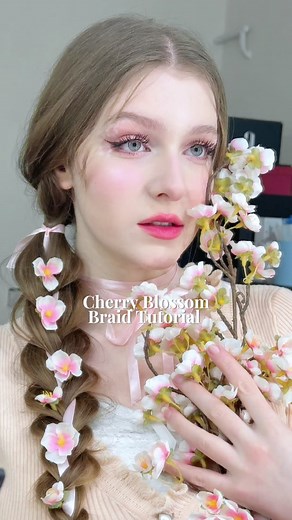 Cherry Blossom Braid Tutorial for Spring Photoshoots