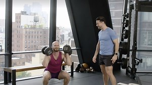 Brutal 5-Minute Dumbbell Thruster and Plank Drag Workout | Men’s Health Muscle