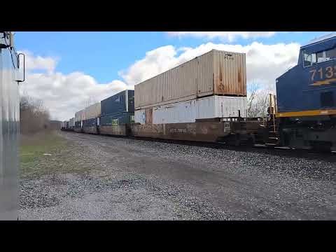 ⚡ Fast CSX Container Train Rounds Curve in Churchville, NY | Sanford Rd North