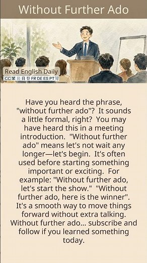 Learn English Idiom | Without Further Ado #idioms #37CEnglish
