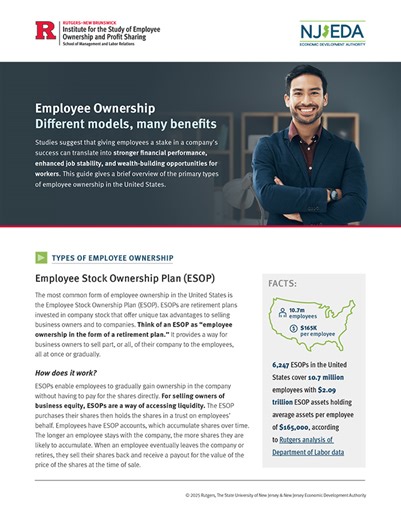 NJ ESOP Assistance Program | Rutgers School of Management and Labor Relations