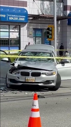 Bizarre Accident Ends With Motorbike Dangling From Traffic Lights #shorts